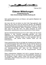 Edener Mitteilungen, Februar 2012 - Eden-Stiftung