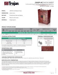 J305P-AC dAtA sheet - Trojan Battery Company