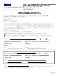 rbms dorm room reservation form - Rare Books and Manuscripts ...