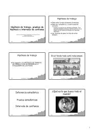 Inferencia estadística Pruebas estadísticas Intervalo de confianza ...