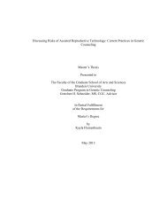 Current Practices in Genetic Counseling Master's Thesis Presented ...