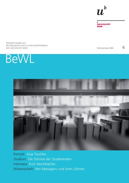 BeWL Heft 6 - Departement BWL - Universität Bern
