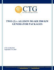 TWO (2) x ALLISON 501-KB 3500 KW GENERATOR PACKAGES