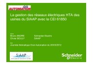 La gestion des rÃ©seaux Ã©lectrique HTA des usines du SIAAP avec la ...