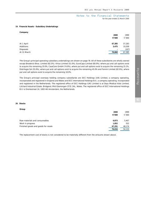 Directors' Reports and Financial Statements - DCC plc