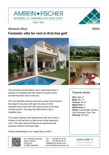 Print fact sheet - Marbella Immobilien Exklusiv