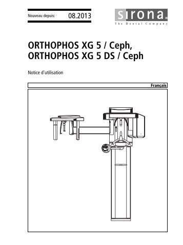 6004753 GBA ORTHOPHOS XG 5 FR.book - Sirona - Technical ...