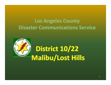 District 10/22 - Los Angeles County Disaster Communications Service