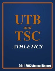 ATHLETICS - The University of Texas at Brownsville