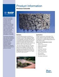 Pervious Concrete - BASF Admixture Systems