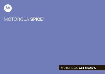 Motorola Spice Manual de Usuario - Claro