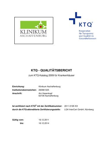 qualitätsbericht - KTQ