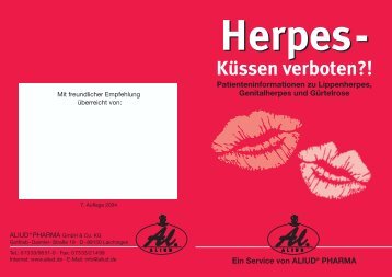 Herpes - KÃƒÂ¼ssen verboten?! - Aliud Pharma GmbH & Co. KG