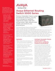 Avaya Ethernet Routing Switch 5000 Series