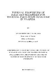 thermal properties of selected materials for thermal insulation ...