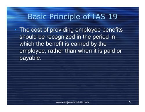 Employee Benefits (IAS 19) - Actuarial Society of India