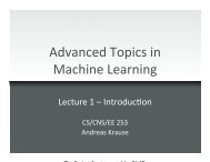Advanced Topics in Machine Learning - Caltech