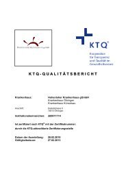 ktq - qualit ä tsbericht - Hohenloher Krankenhaus GmbH