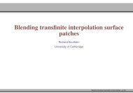 Blending transfinite interpolation surface patches