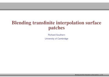Blending transfinite interpolation surface patches