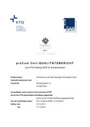 proCum Cert-QUALITÄTSBERICHT - Krankenhaus der ...