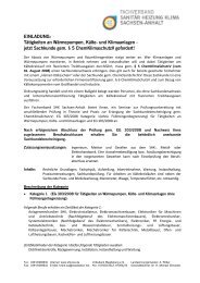 Einladung ChemKlima - Fachverband SHK Sachsen-Anhalt