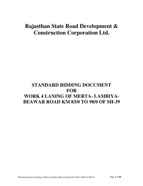 Rajasthan State Road Development & Construction Corporation Ltd.