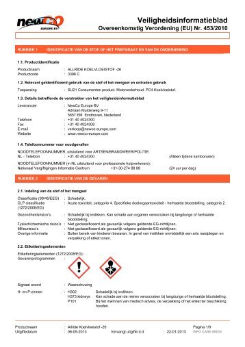 MSDS - Newco Europe