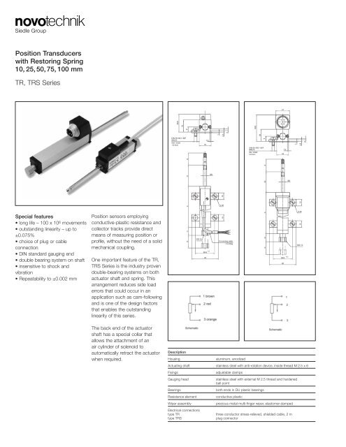 Novotechnik Linear Catalog 2007 - Meditronik