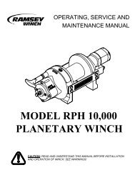 Ramsey RPH10000 Planetary Winch