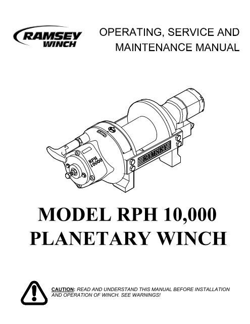 Ramsey RPH10000 Planetary Winch