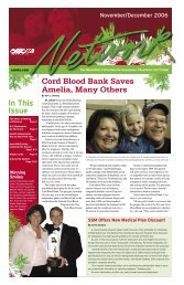 In This Issue Cord Blood Bank Saves Amelia ... - SSM Health Care