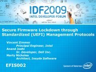 Secure Firmware Lockdown through Standardized (UEFI ... - Intel
