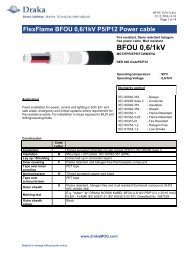 FlexFlame BFOU 0,6/1kV P5/P12 Power cable