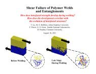 Entanglements and Mechanical Strength of Polymer Welds - Lammps