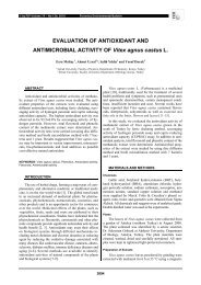 EVALUATION OF ANTIOXIDANT AND ANTIMICROBIAL ACTIVITY ...