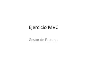 Ejercicio de Modelo - Vista - Controlador