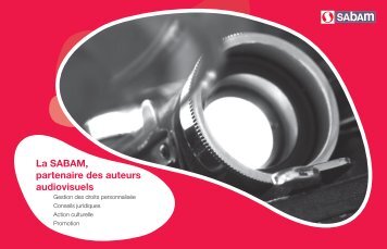 Brochure La SABAM partenaire des auteurs audiovisuels