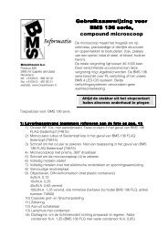 Gebruiksaanwijzing voor BMS 136 serie, compound microscoop