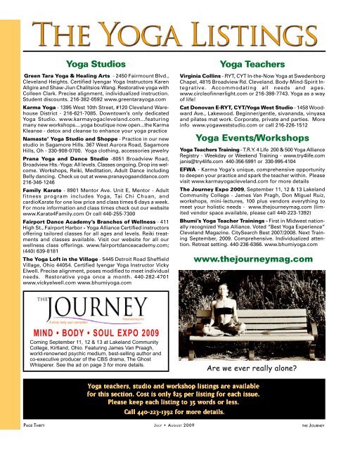 July-August 2009 - The Journey Magazine