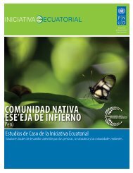 COMUNIDAD NATIVA ESE'EJA DE INFIERNO - Equator Initiative