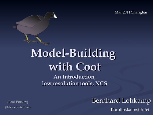 Coot: Model-building tools for Molecular Graphics