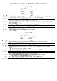 international conference on chemical innovation 2011