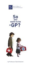 So you want to be a GP?