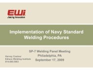 Implementation of Navy Standard Welding Procedures - NSRP