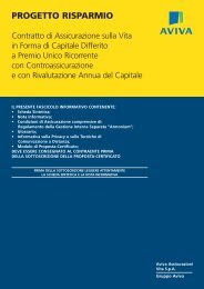 PROGETTO RISPARMIO - Aviva