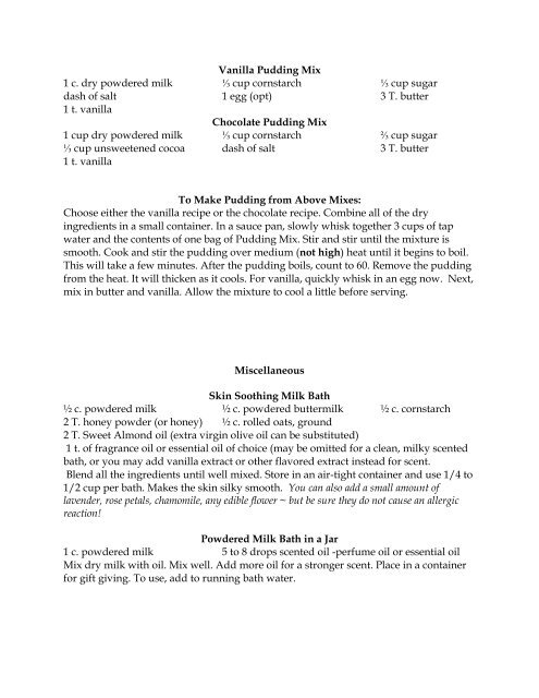 Got Milk Recipes.pdf - Peace of Preparedness