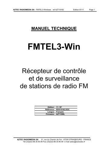 FMTEL3-Win - Radio Technique