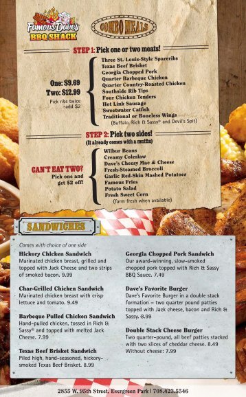 View Menu - Famous Dave's