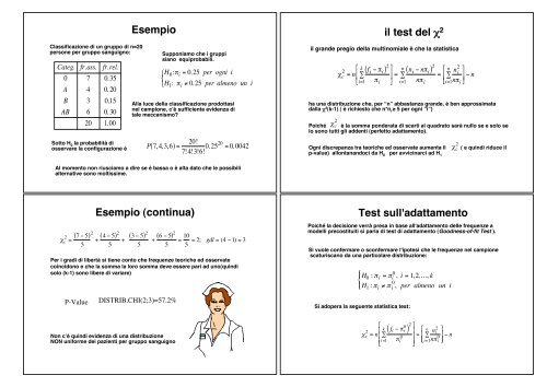 Inferenza e test statistici - Dipartimento di Economia e Statistica